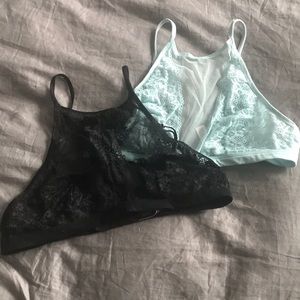 High neck lace bralettes